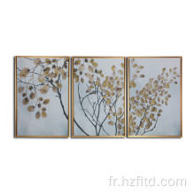 Toile flottante branches asiatiques modernes multi-panneaux